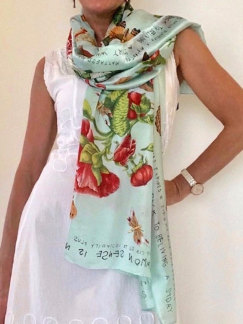 NWT SILK SCARF LUXURY STYLE STOLES WOMEN HEADBAND BAND STOLEN SHAWL PASHMINA